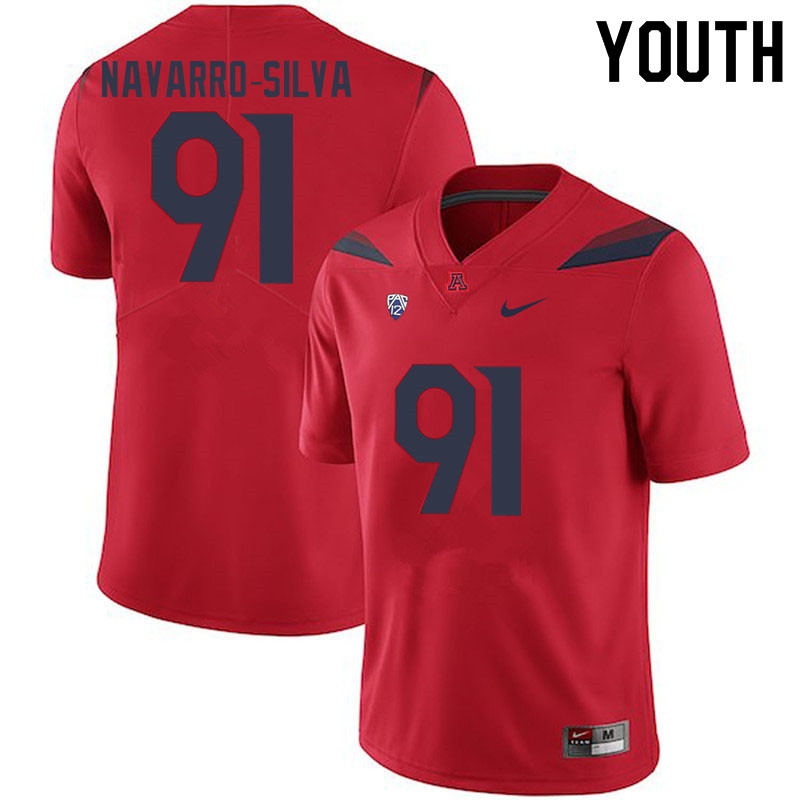 Youth #91 Alex Navarro-Silva Arizona Wildcats College Football Jerseys Sale-Red